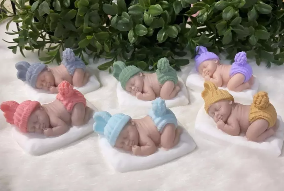 صابون نوزاد خوابیده مناسب سیسمونی (رنگ‌بندی قابل تغییراست)