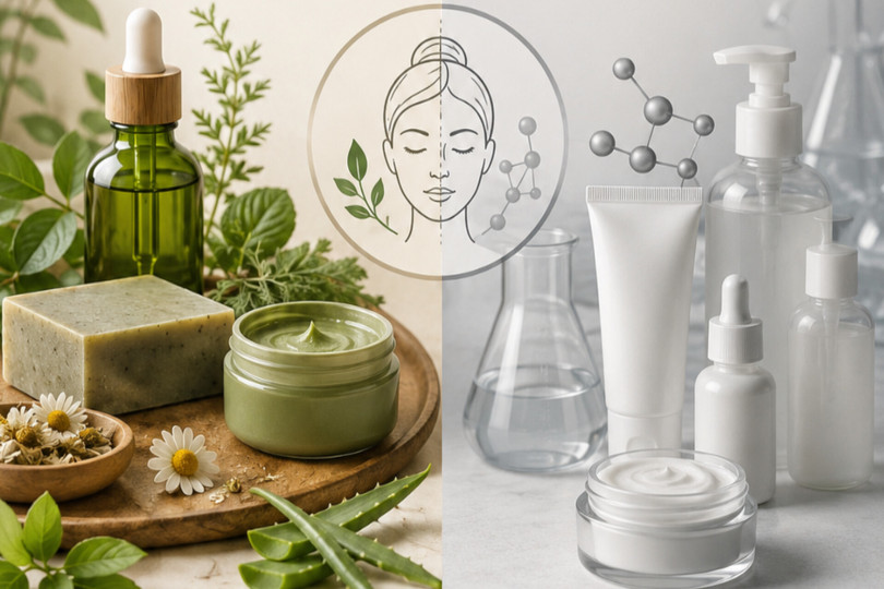 تفاوت محصولات طبیعی و شیمیایی برای پوست چیست؟