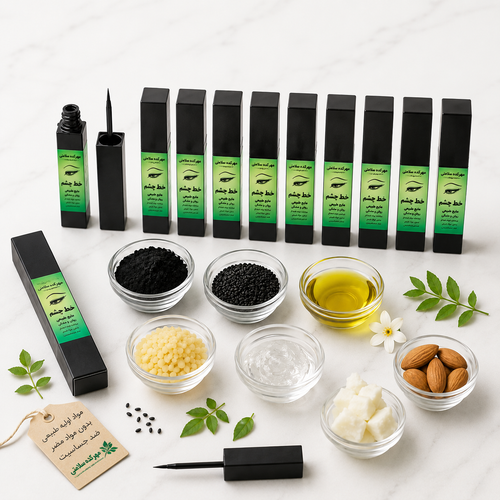 خط چشم گیاهی و طبیعی بدون حساسیت و بدون ریزش با سر ماژیکی