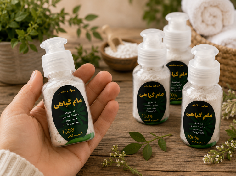 مام پودری مهرکده سلامتی فاقد زاج و فاقد جوش شیرین