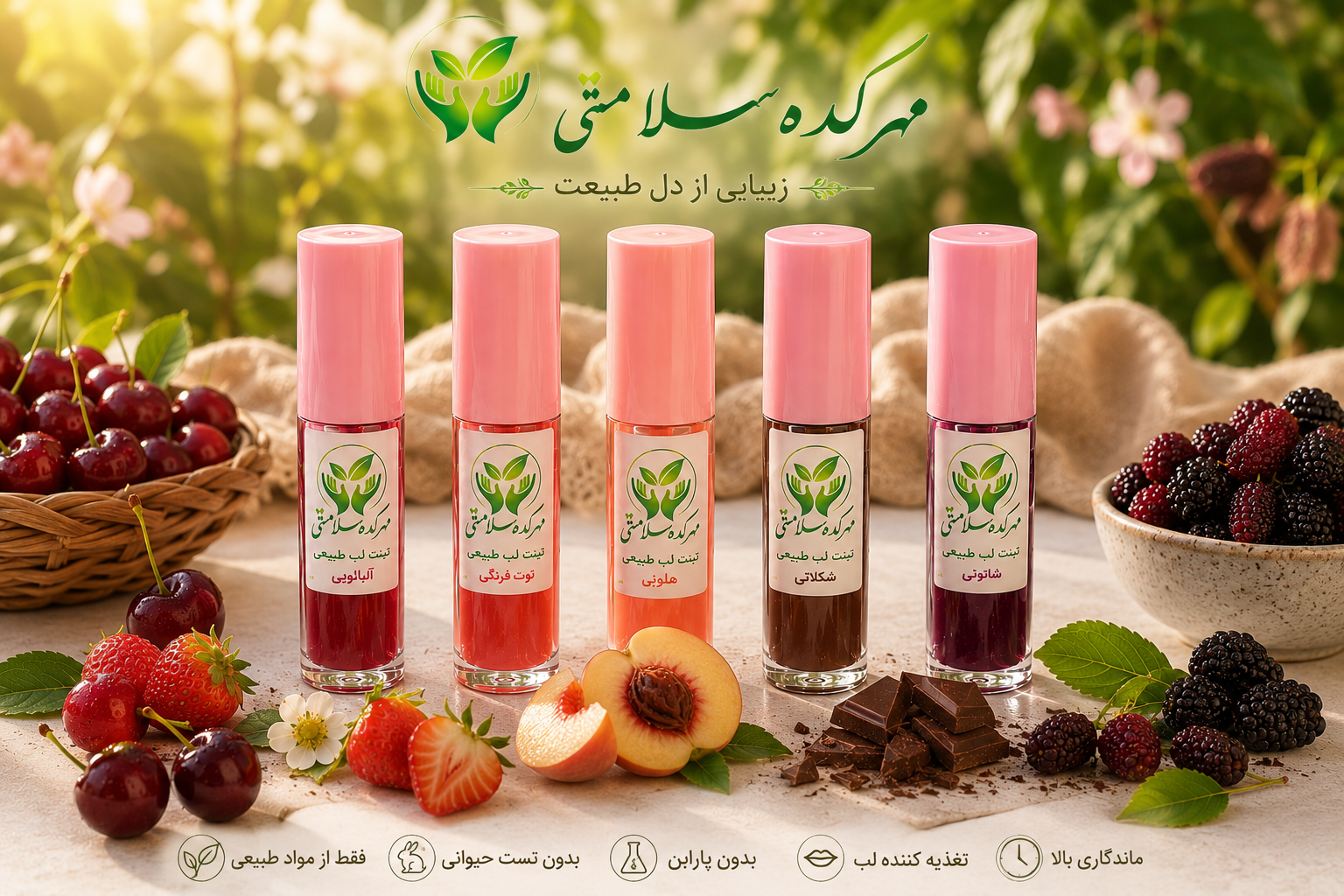 تینت ل‍‍ب و گونه طبیعی