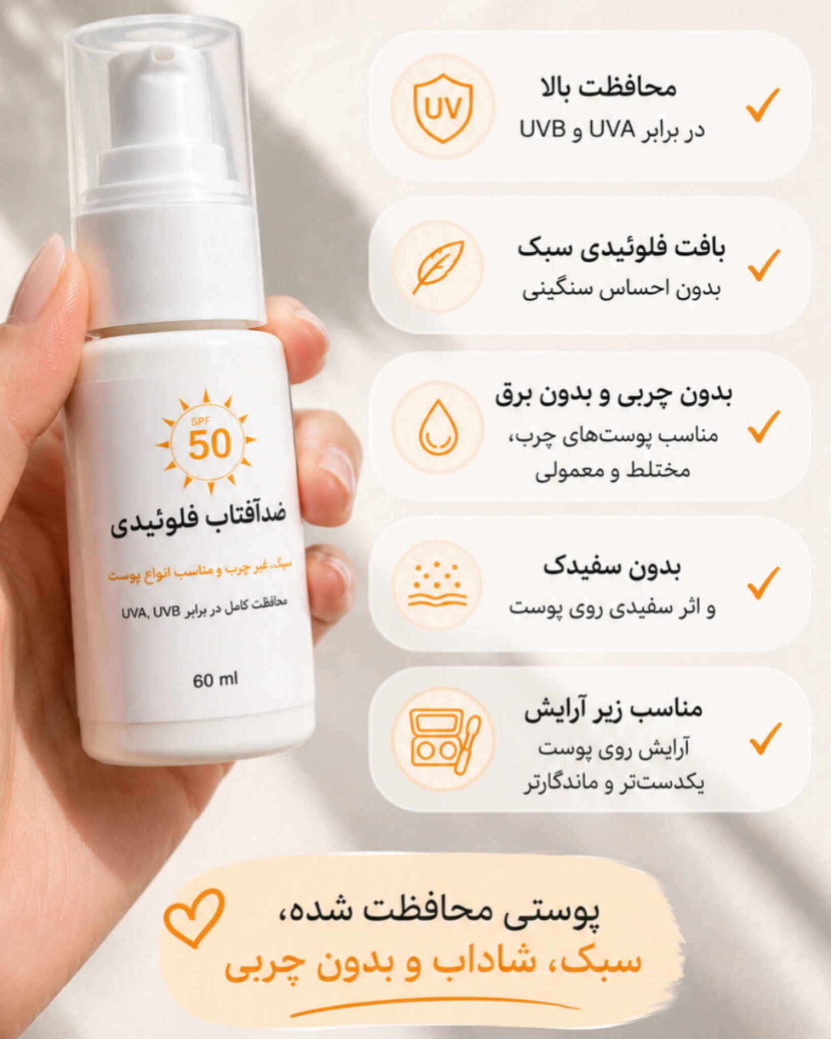 ضدآفتاب فلوییدی مینرال با ترکیبات گیاهی
