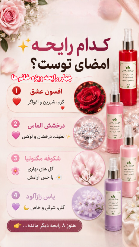 بادی اسپلش های گیاهی با رایحه هایی از دل طبیعت (۱۲۰ میل)