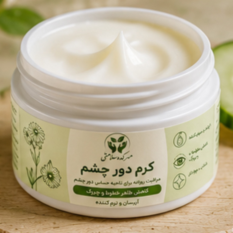 کرم دور چشم گیاهی و دستساز طبیعی مهرکده سلامتی 30گرمی (مناسب سیاهی و چروکهای دور چشم)